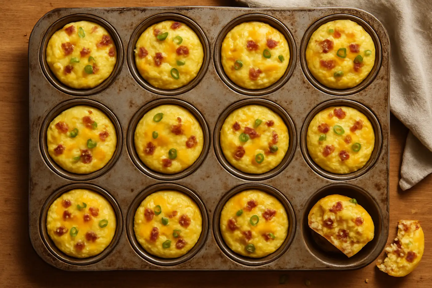 Bacon and Cheddar Baked Egg Muffins