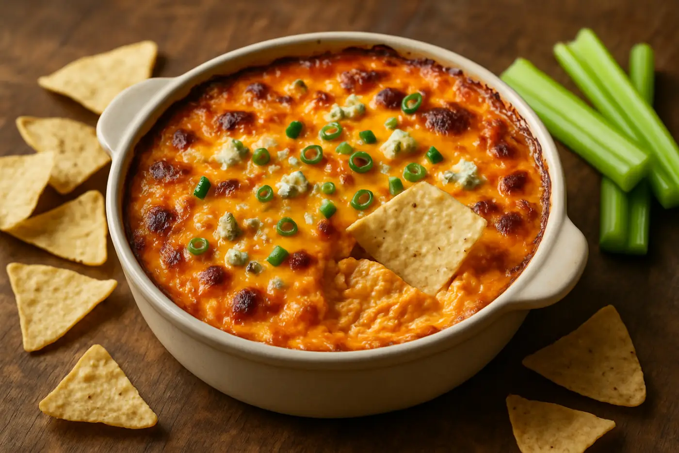 Baked Buffalo Chicken Dip