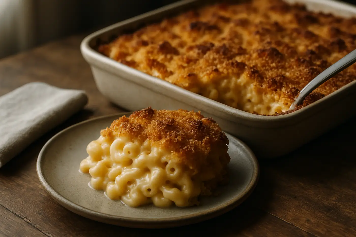 Baked Macaroni and Cheese with Aged Cheddar