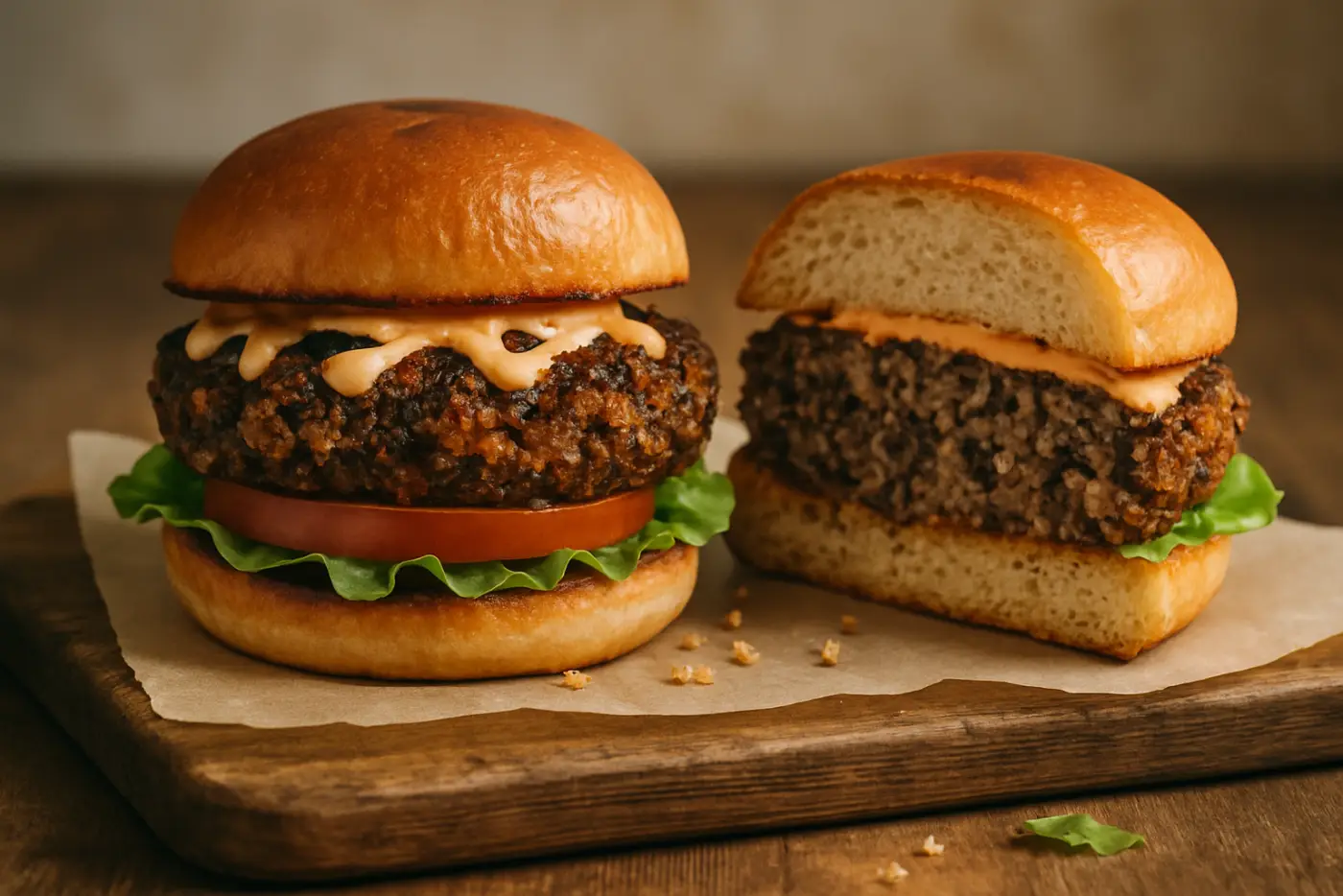 Crispy Black Bean Burgers with Chipotle Mayo