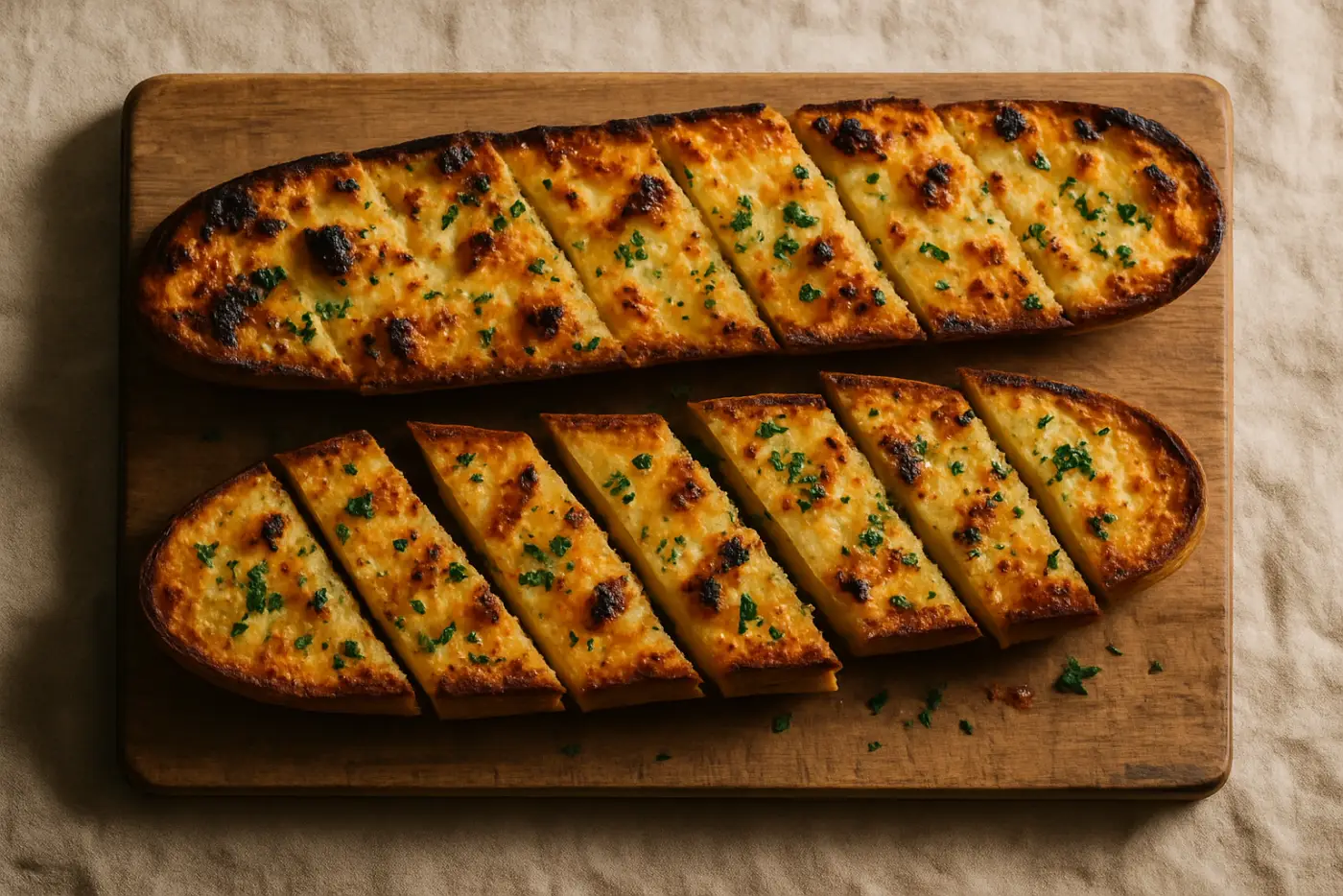 Broiled Garlic Bread with Parmesan
