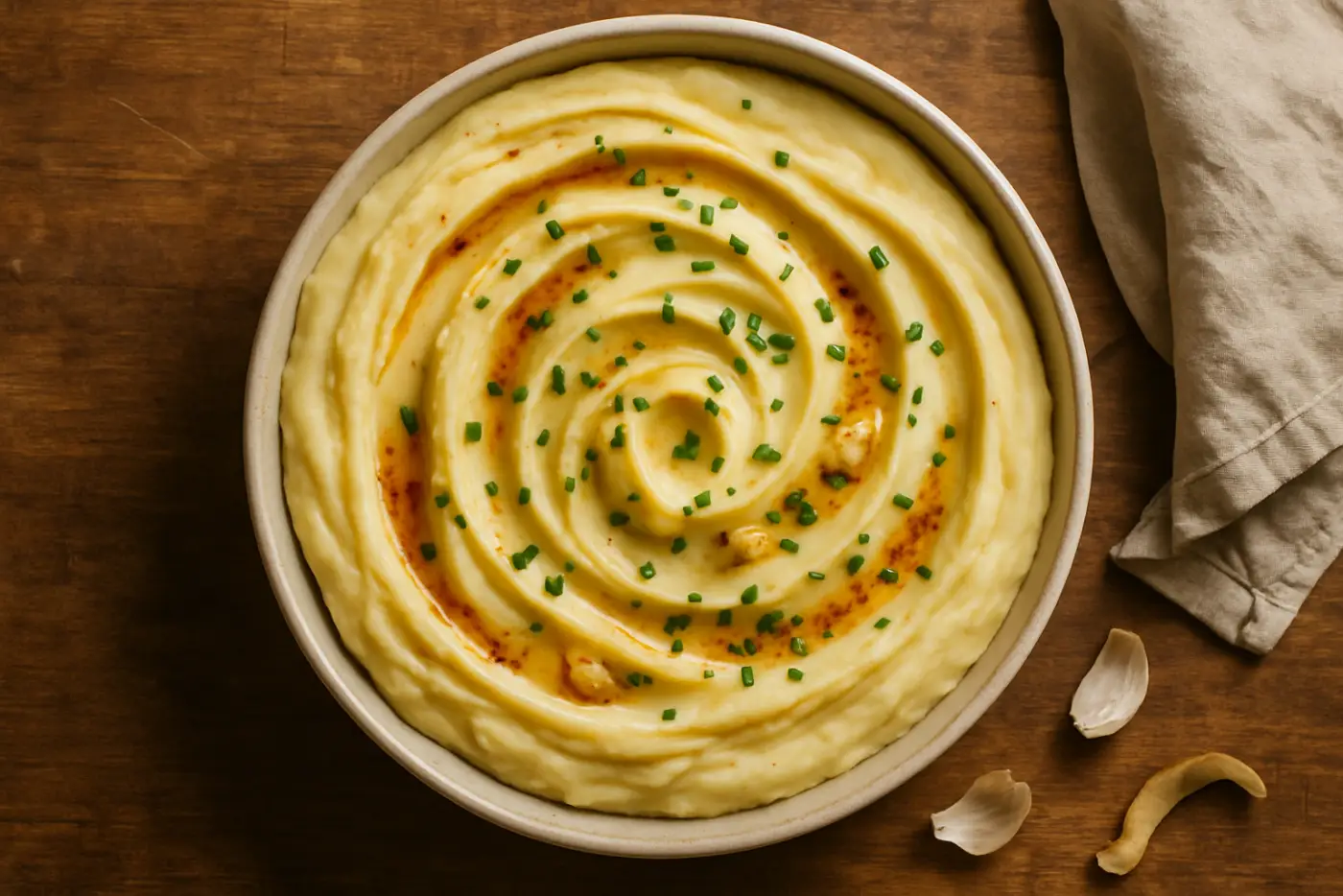 Brown Butter Mashed Potatoes with Roasted Garlic