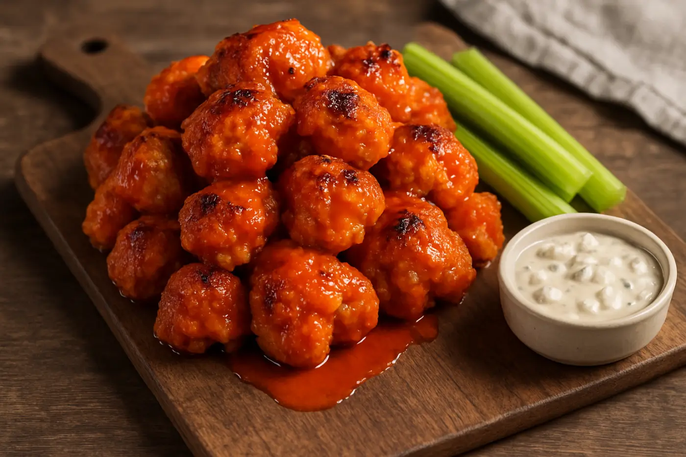 Crispy Baked Buffalo Cauliflower Wings