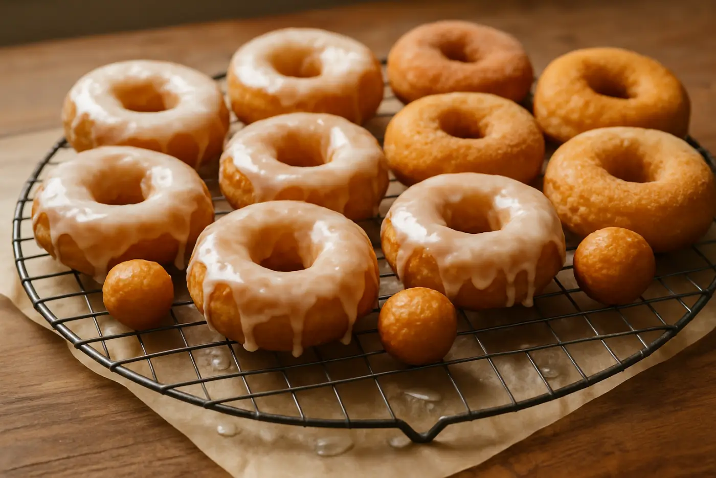 Buttermilk Doughnuts with Vanilla Glaze