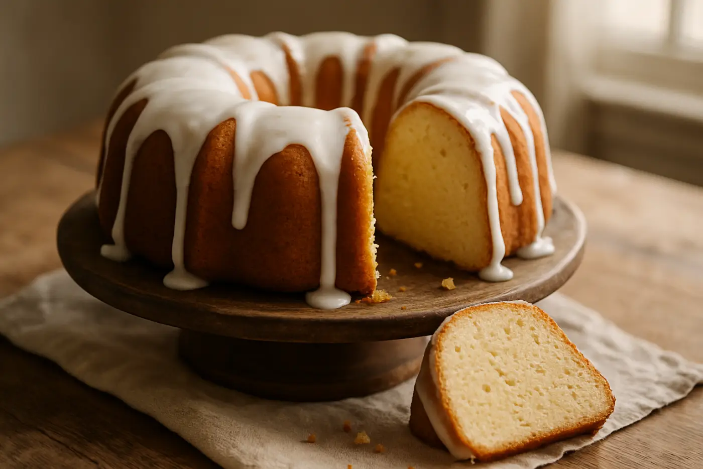 Buttermilk Pound Cake with Lemon Glaze