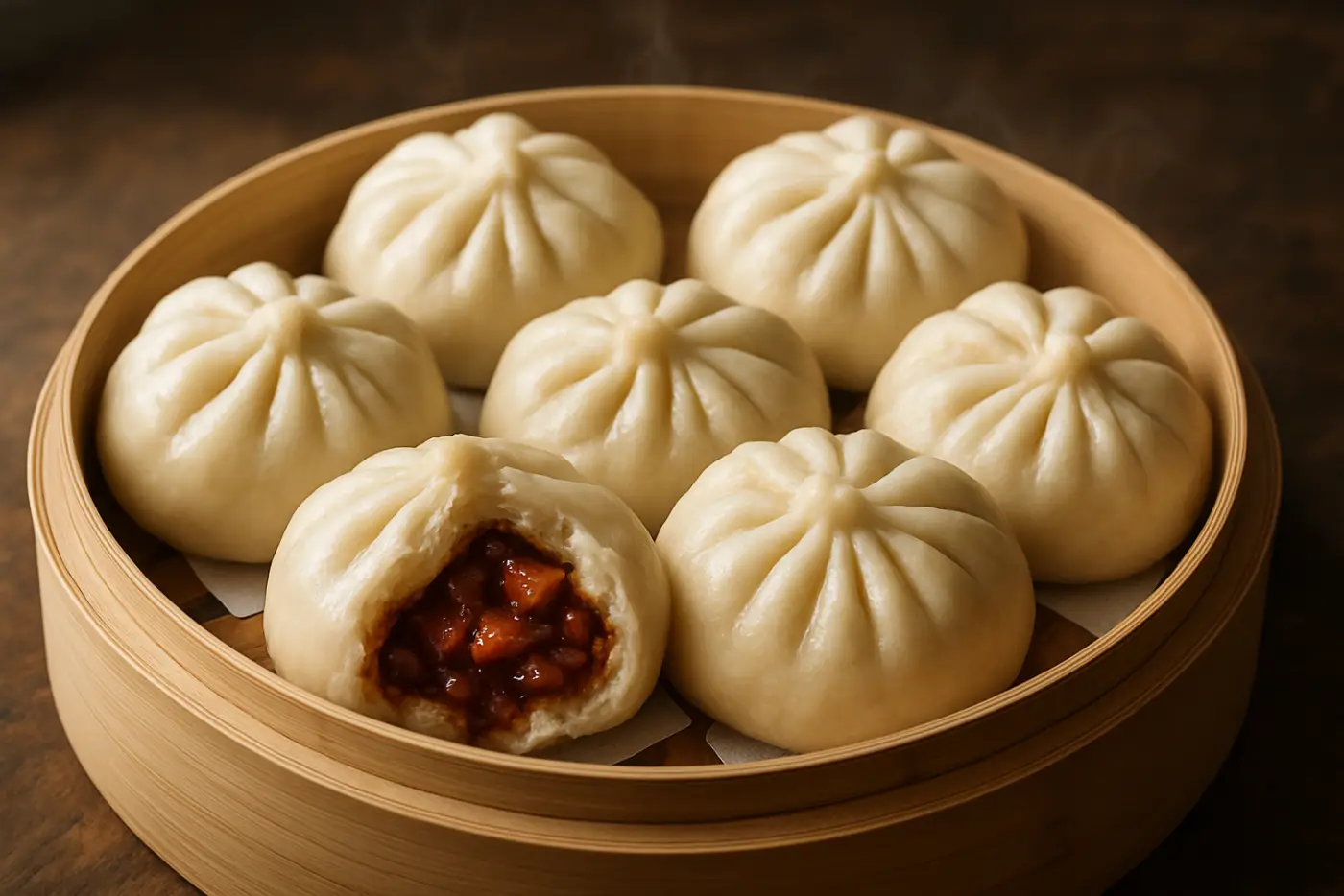Steamed Char Siu Bao Buns