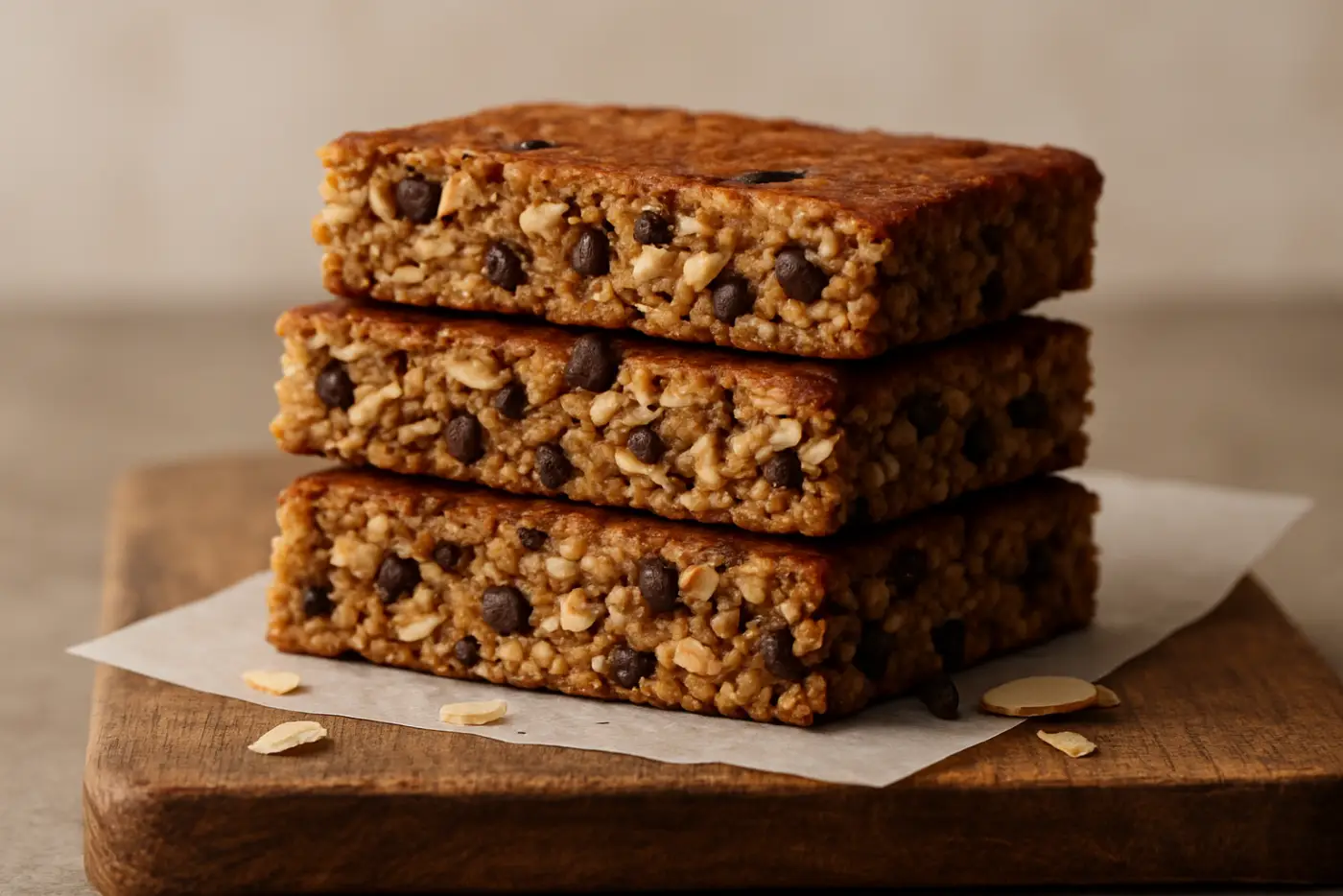 Chewy Granola Bars with Honey and Almonds