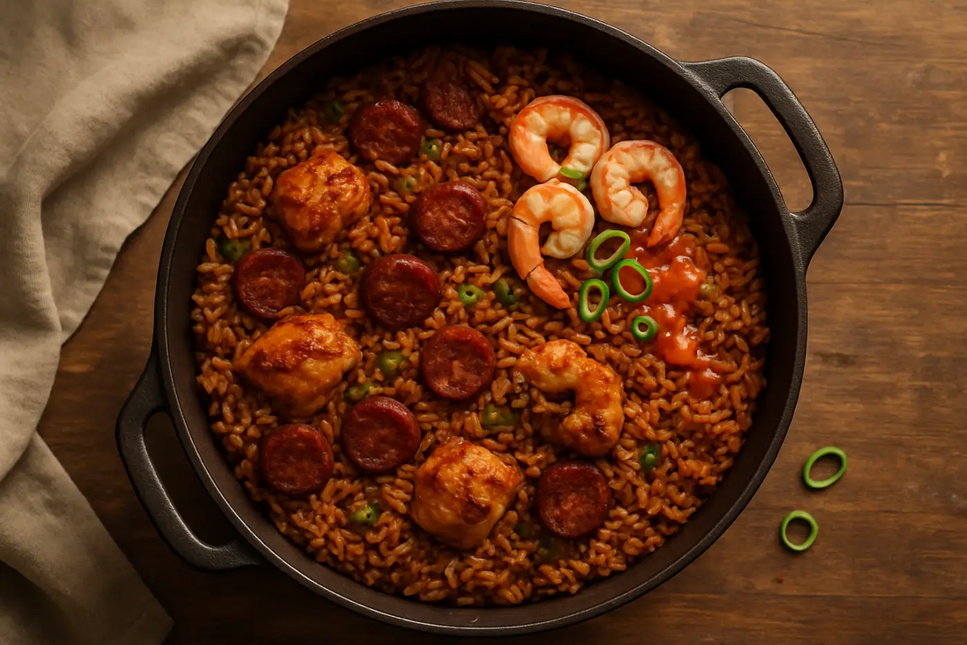 One-Pot Chicken and Andouille Jambalaya