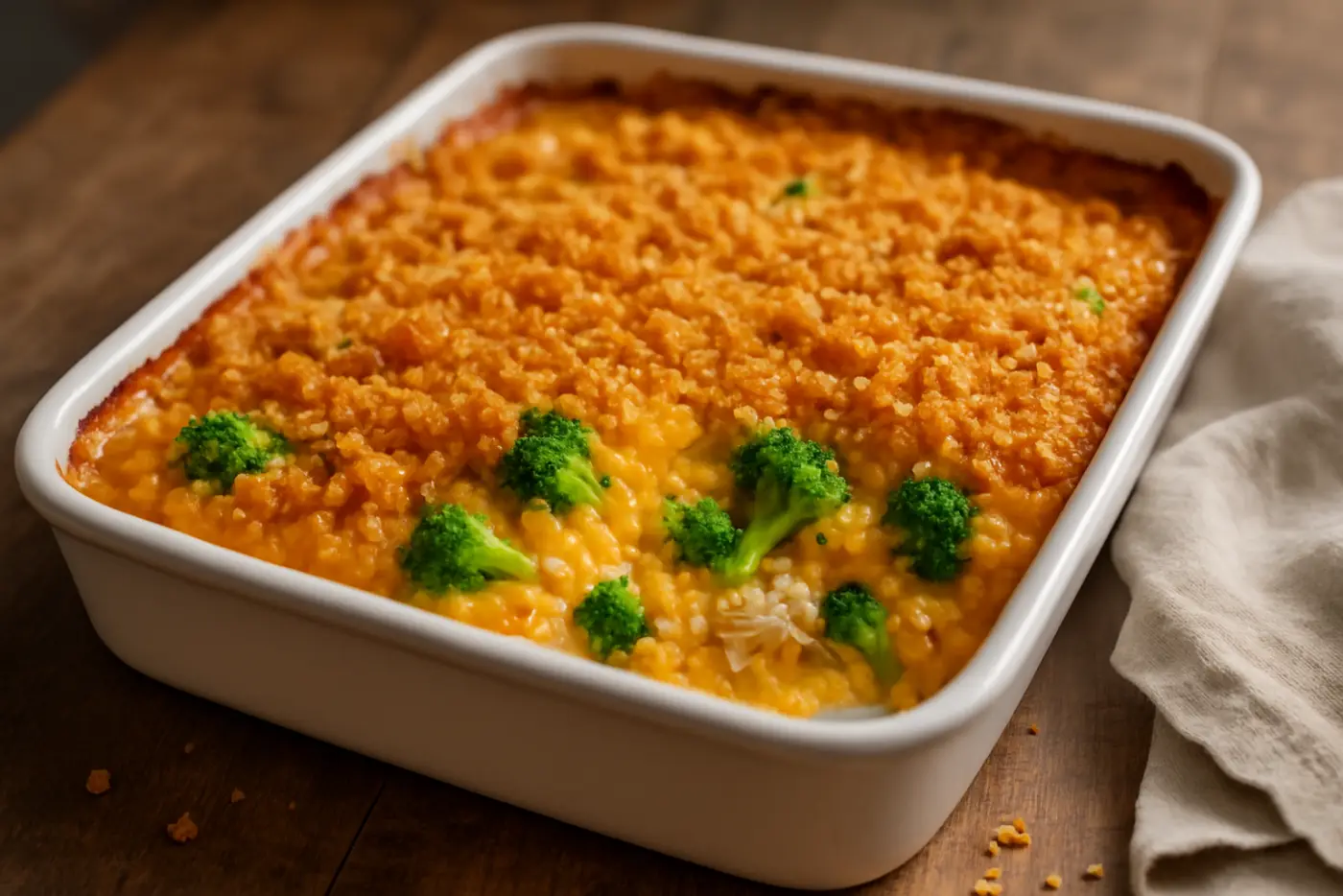Cheesy Chicken and Broccoli Rice Casserole