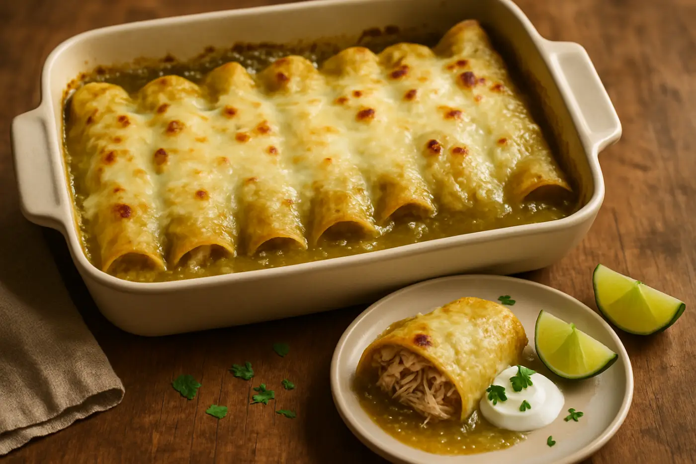 Chicken Enchiladas with Salsa Verde