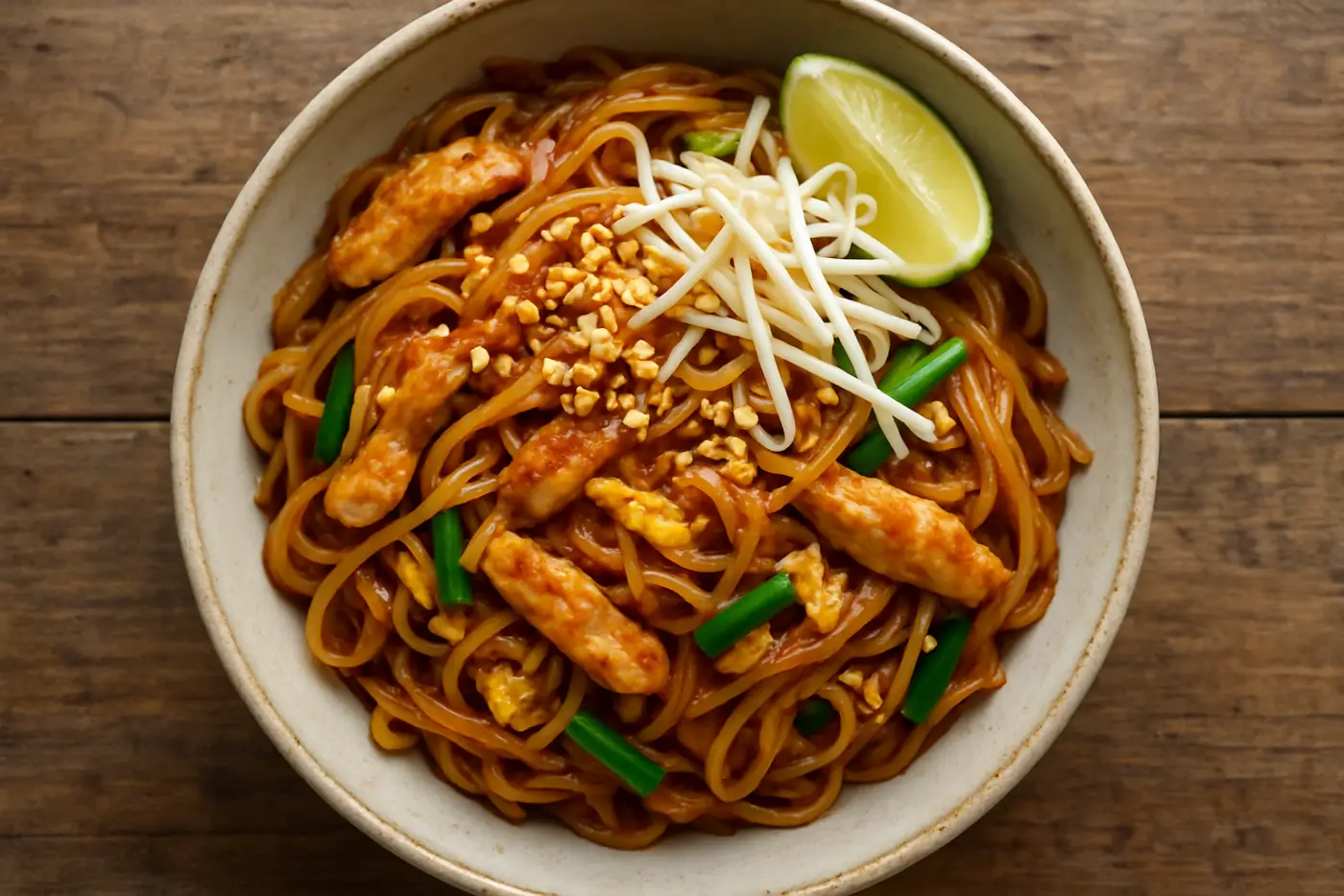 Chicken Pad Thai with Tamarind and Peanuts