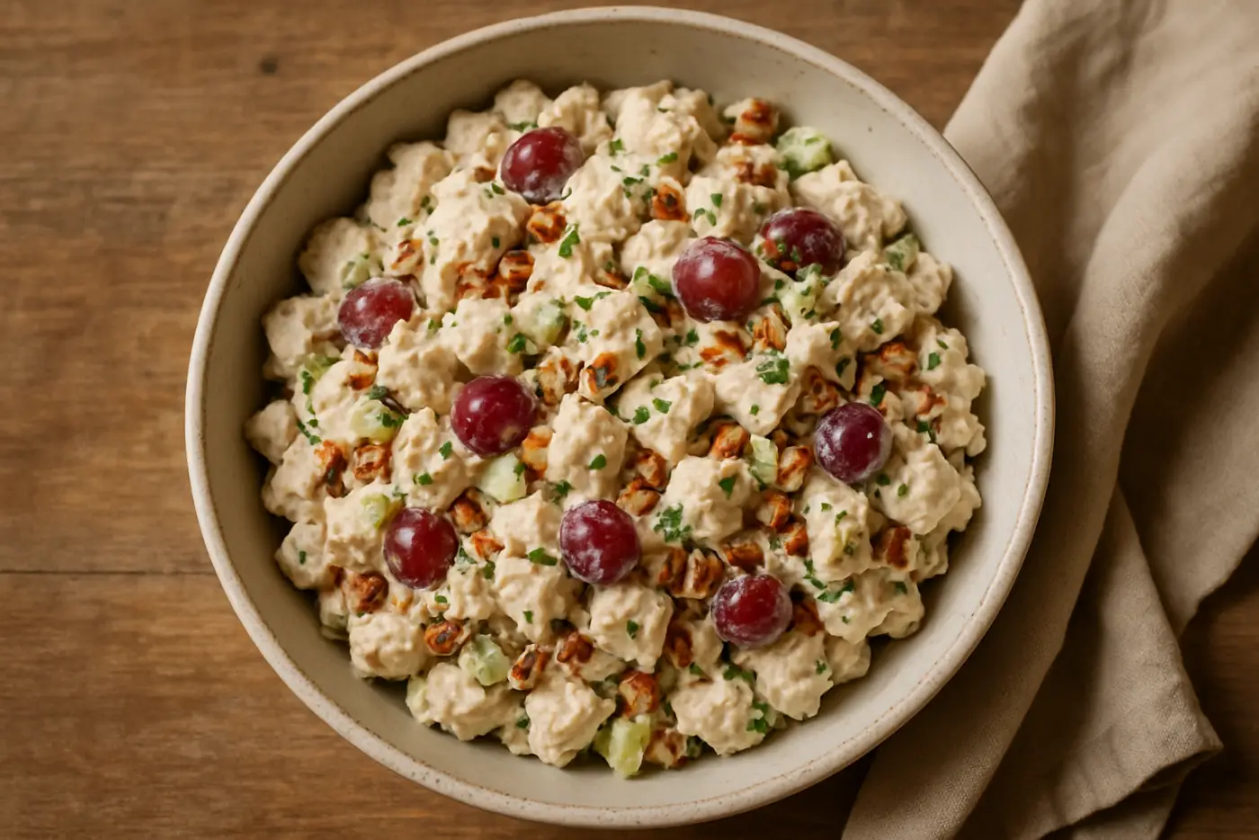 Poached Chicken Salad with Grapes and Tarragon