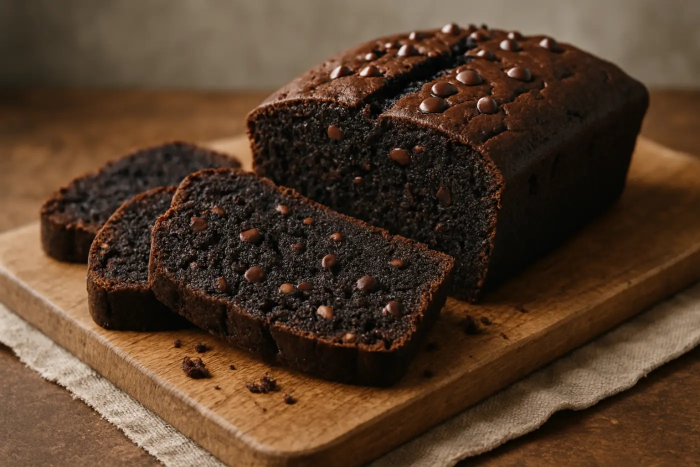 Chocolate Zucchini Bread with Walnuts