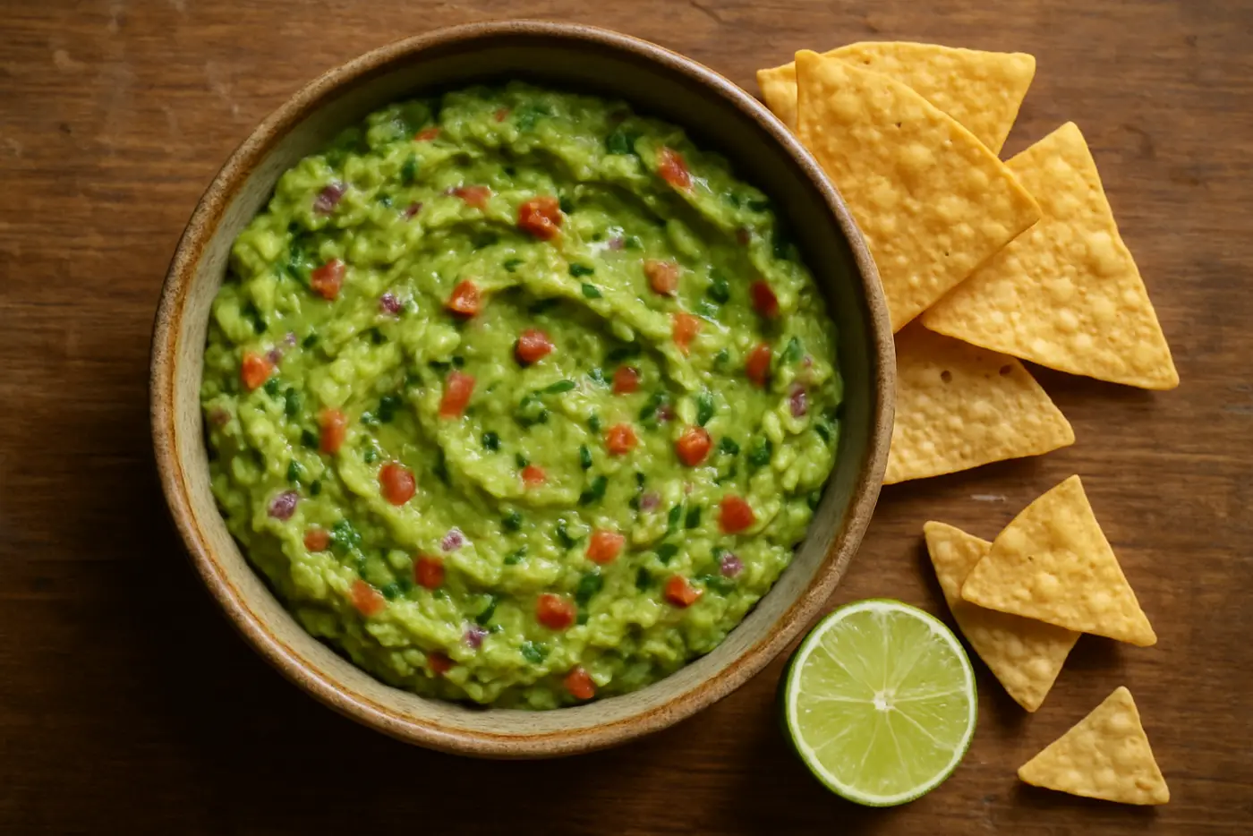 Chunky Guacamole with Lime and Jalapeño