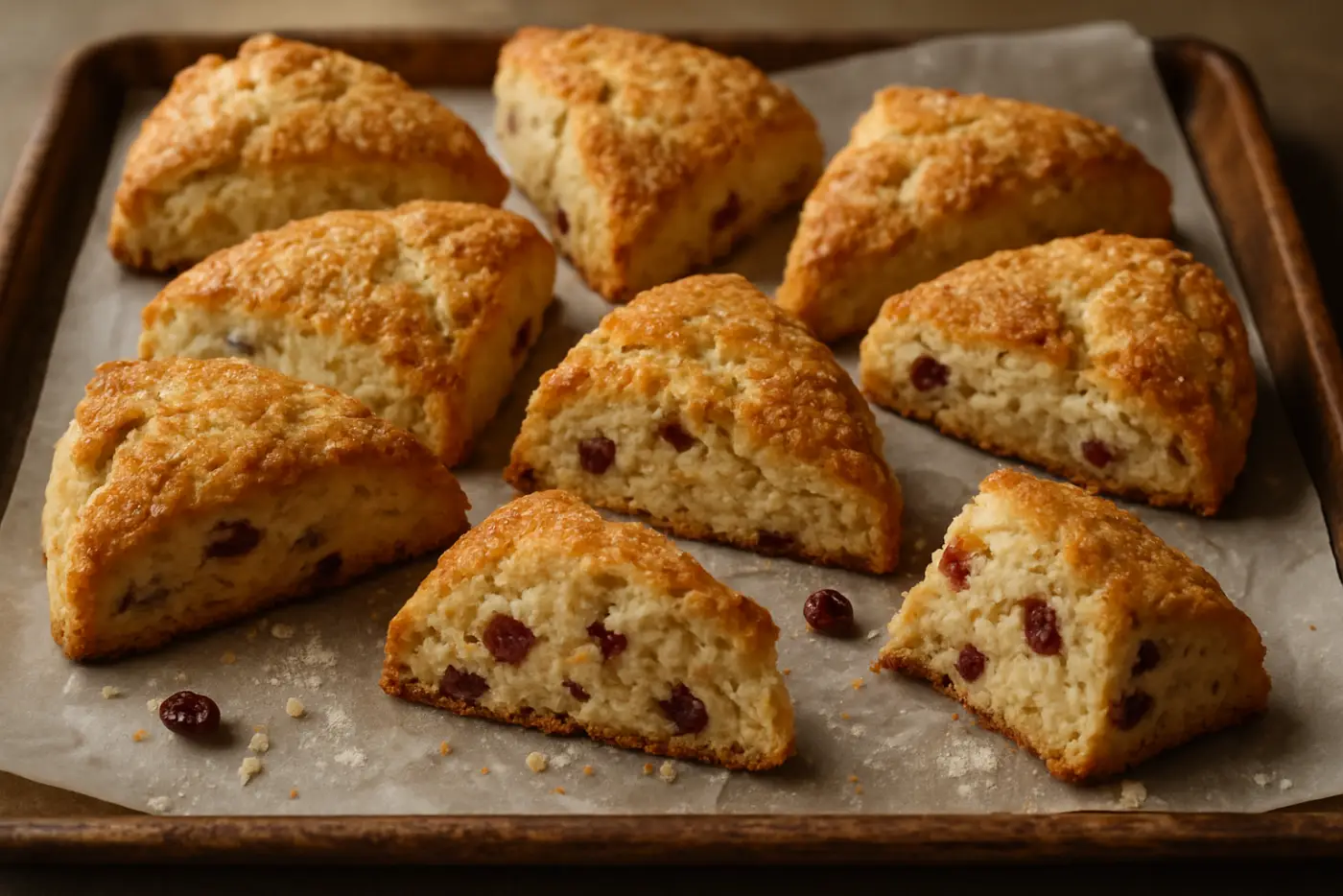 Cranberry-Orange Scones with Turbinado Sugar