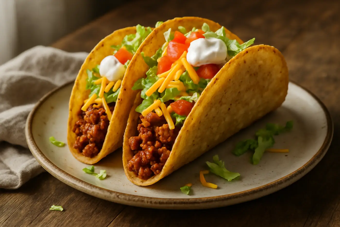 Crispy Ground Beef Tacos with Homemade Seasoning