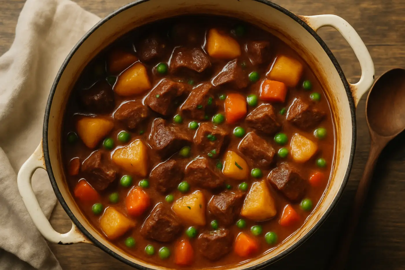 Dutch Oven Beef Stew with Carrots and Potatoes