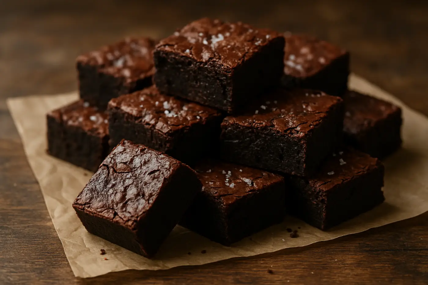 Fudgy Salted Brownies