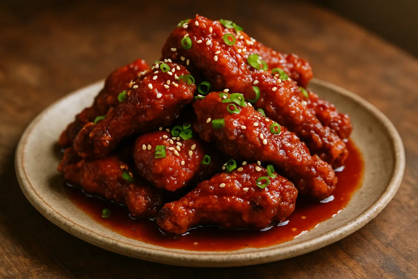Double-Fried Gochujang Chicken Wings