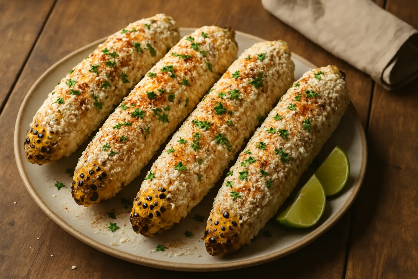 Grilled Mexican Street Corn with Cotija and Lime