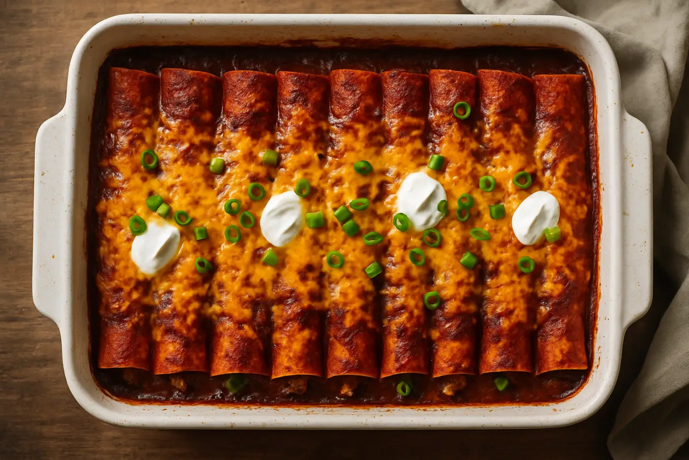 Ground Beef Enchiladas with Red Chile Gravy