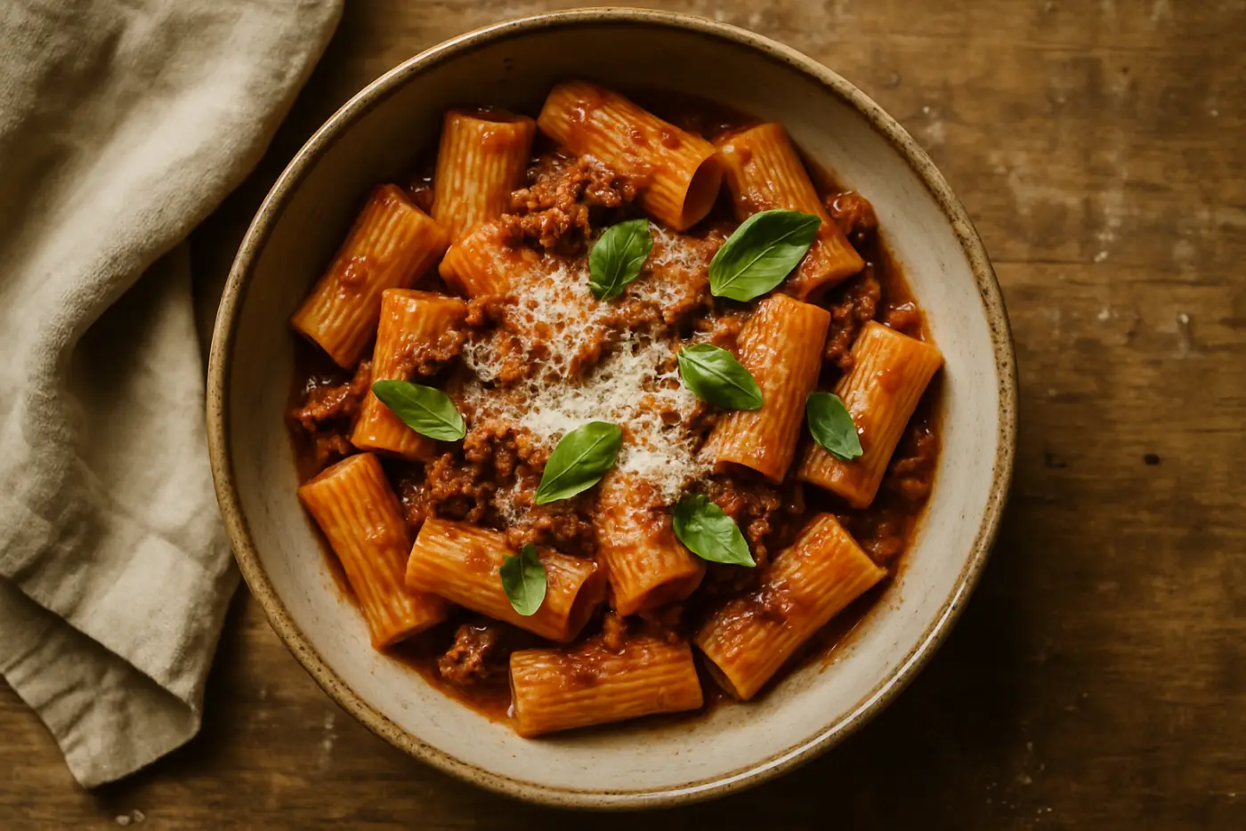 30-Minute Ground Beef Ragù with Rigatoni