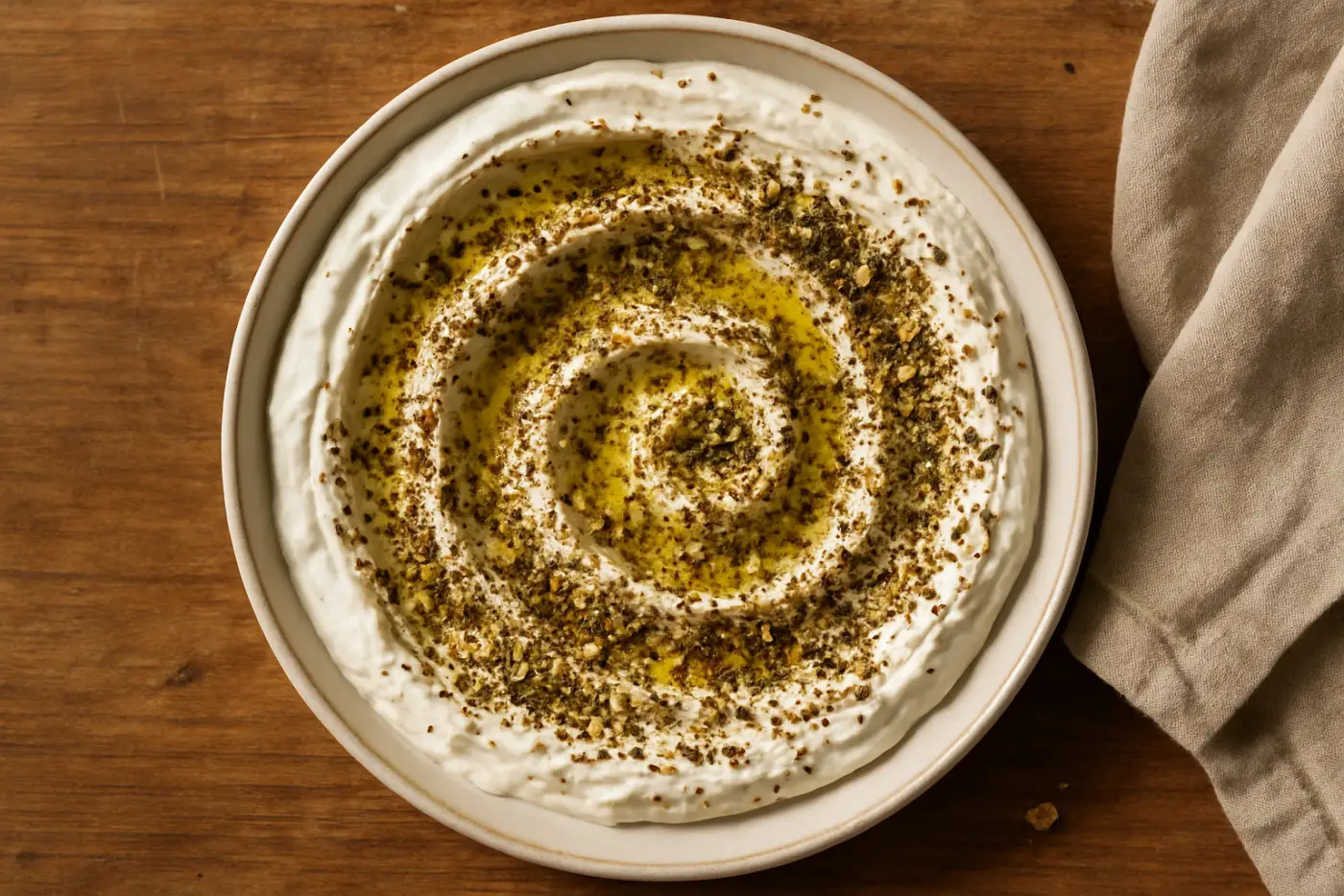 Labneh with Za'atar and Olive Oil