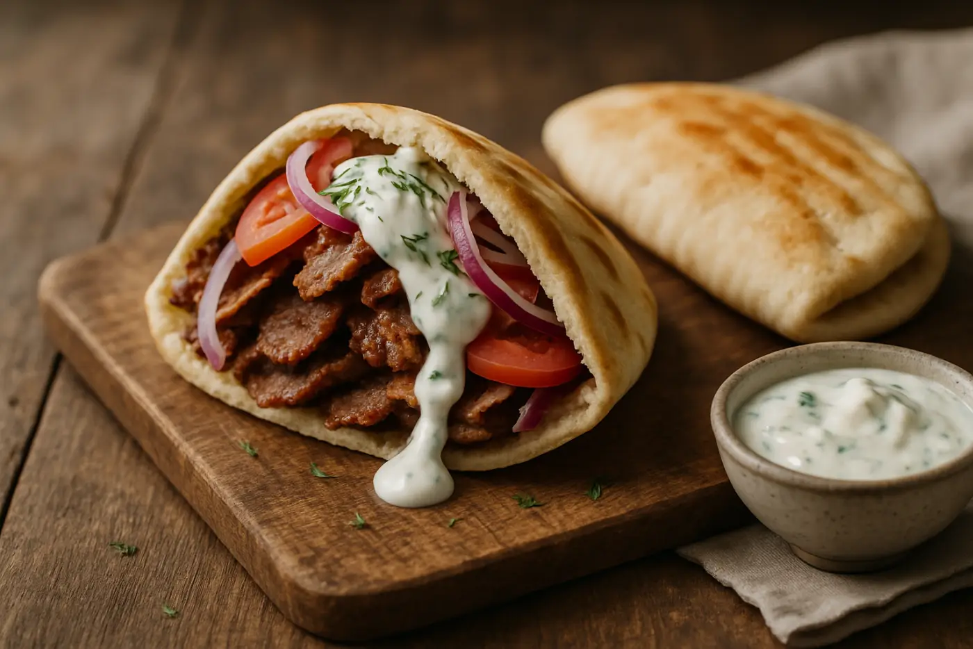 Lamb and Beef Gyro with Tzatziki