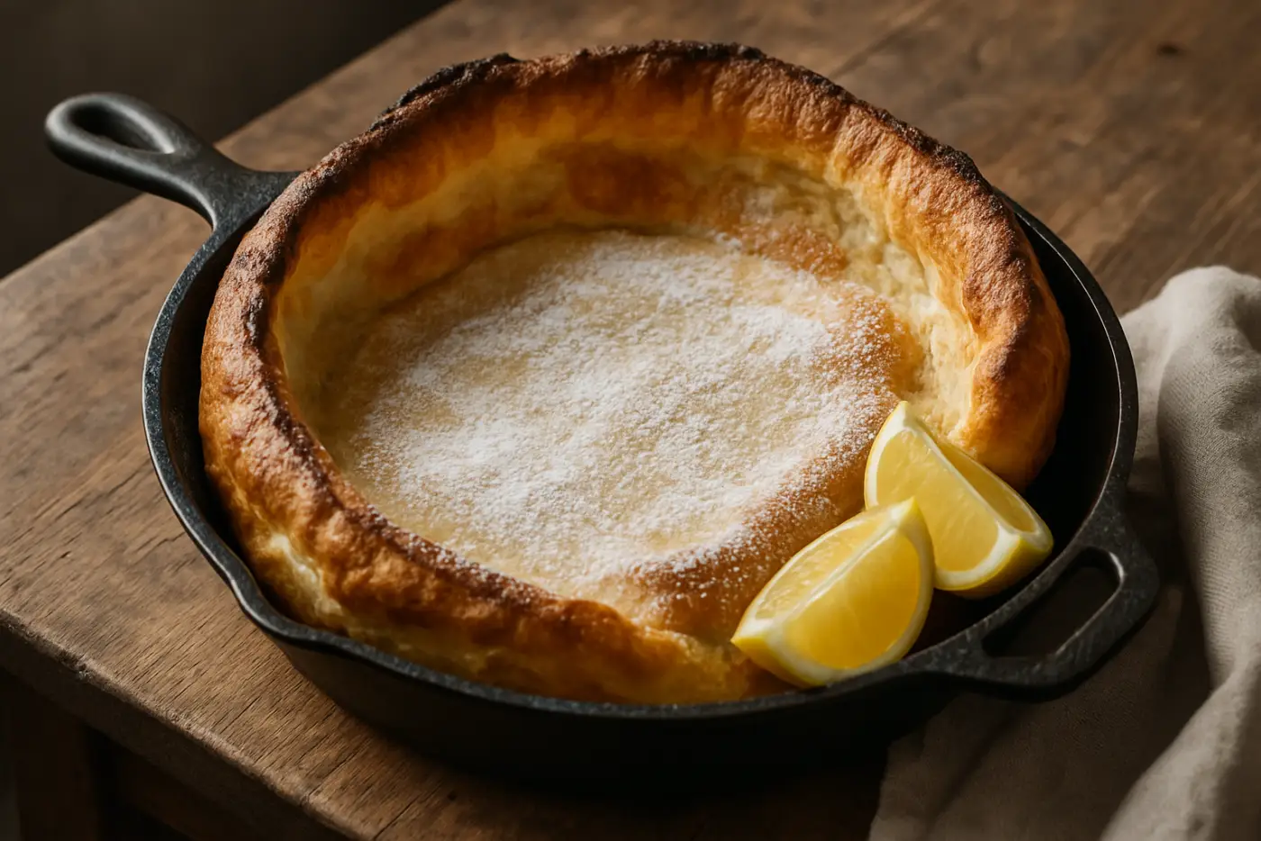 Oven-Puffed Dutch Baby with Lemon and Sugar