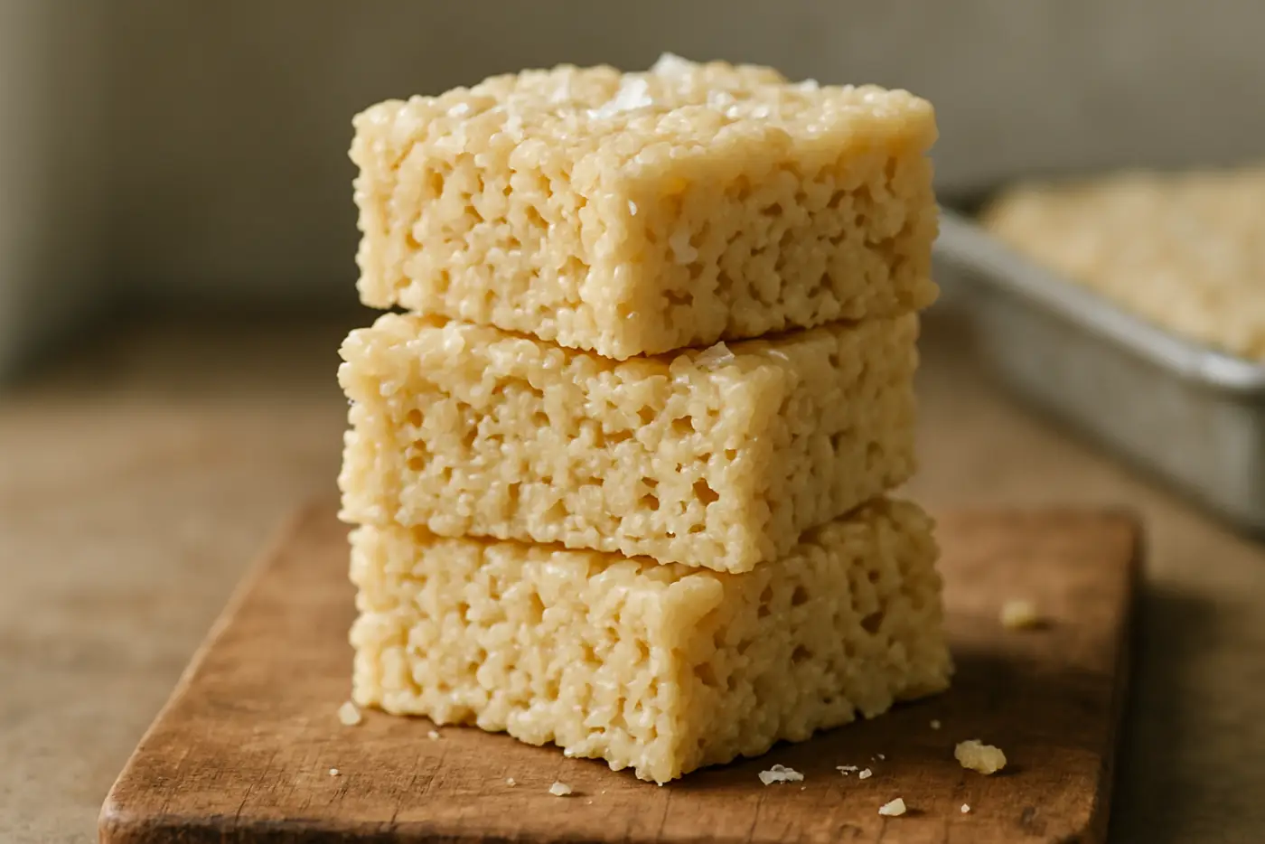 Rice Krispie Treats with Flaky Salt