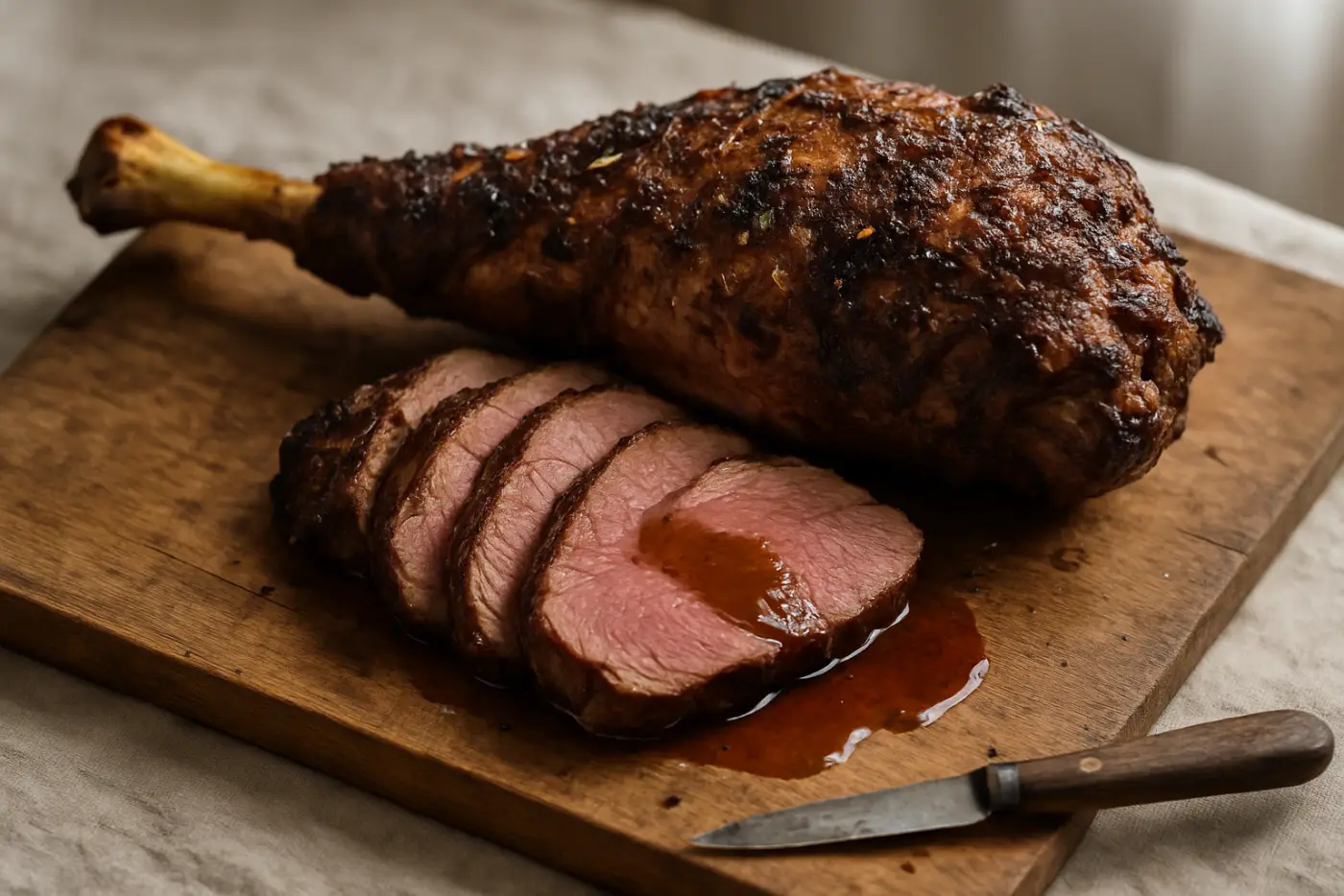 Roasted Leg of Lamb with Rosemary and Garlic