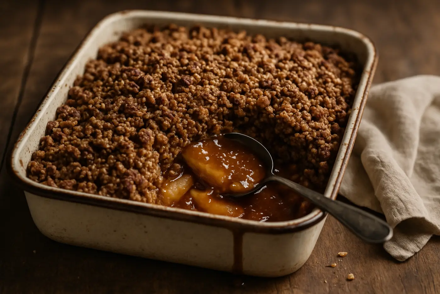 Salted Caramel Apple Crisp