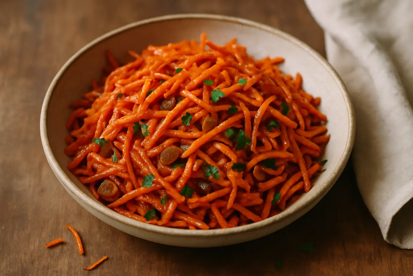 Shredded Carrot Salad with Cumin and Harissa