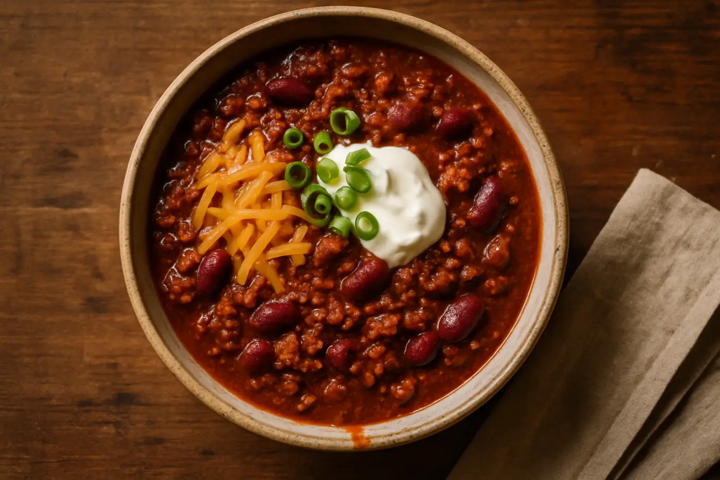 Slow Cooker Ground Beef Chili
