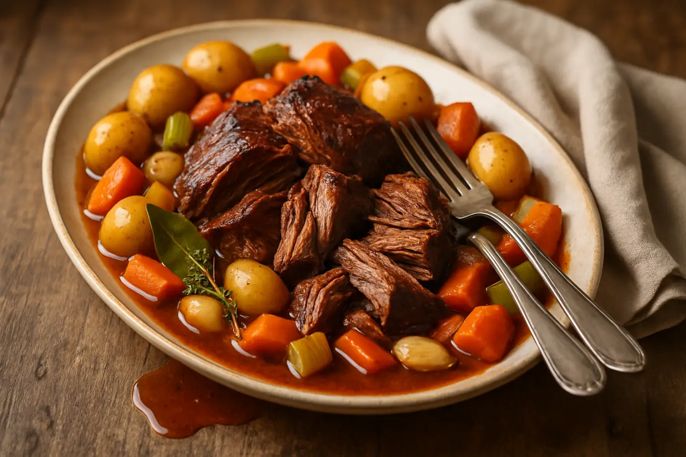 Slow Cooker Pot Roast with Root Vegetables