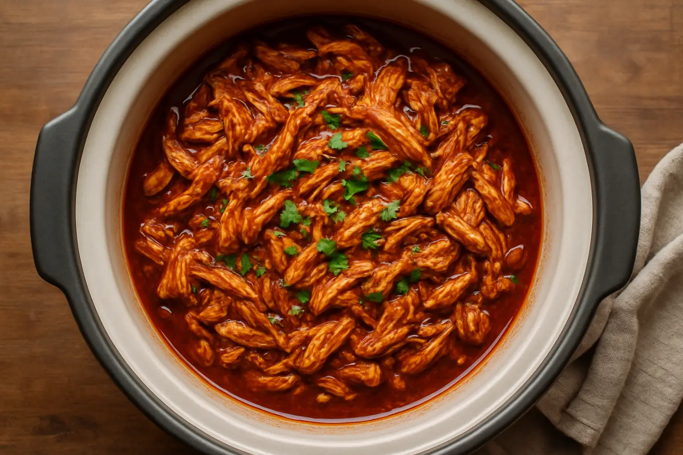 Slow Cooker Shredded Salsa Chicken
