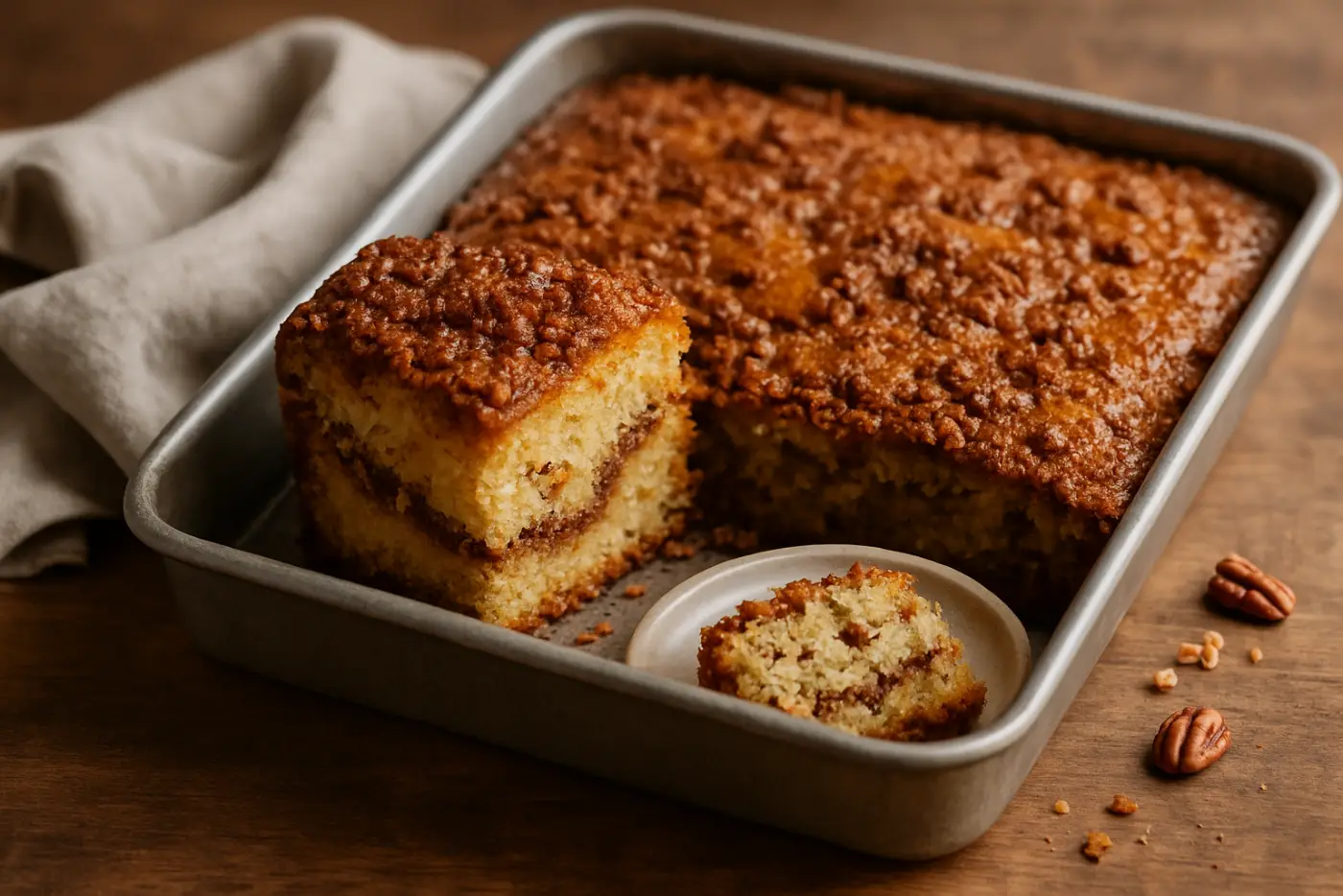 Sour Cream Coffee Cake with Cinnamon Streusel