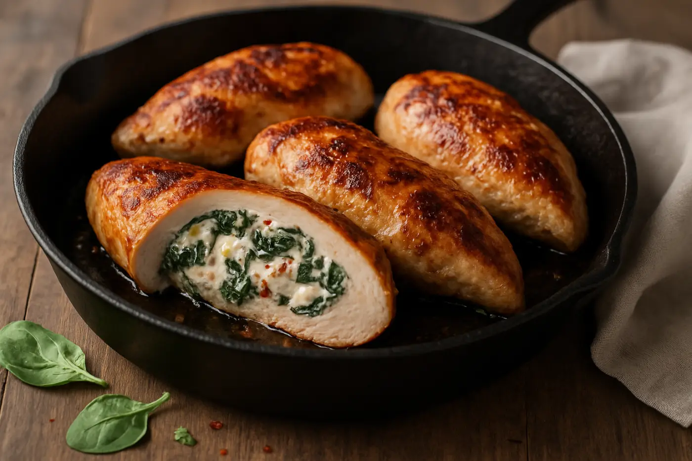 Spinach and Feta Stuffed Chicken Breasts